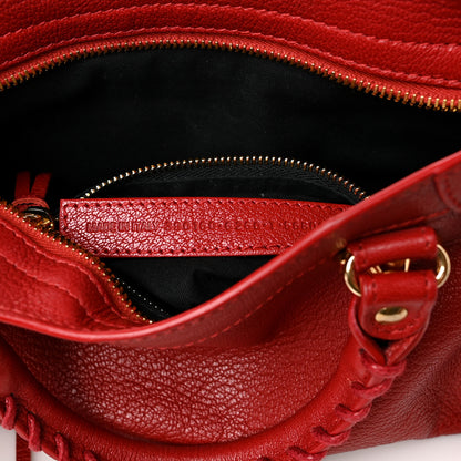 Balenciaga Chevre Gold Metallic Edge Hardware Mini City Rouge Groseille 7 of 9