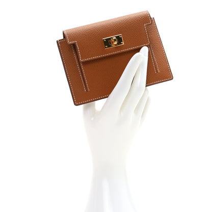 Hermes Epsom Kelly Pocket Compact Wallet Gold 2 of 8