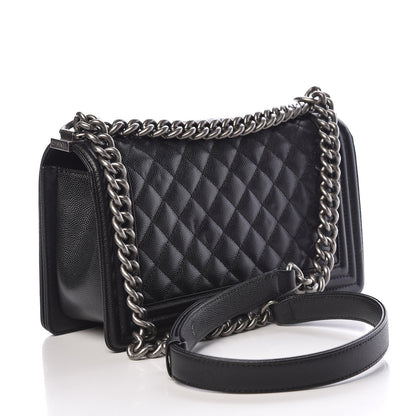 Chanel Caviar Quilted Medium Boy Flap Black 3 of 11
