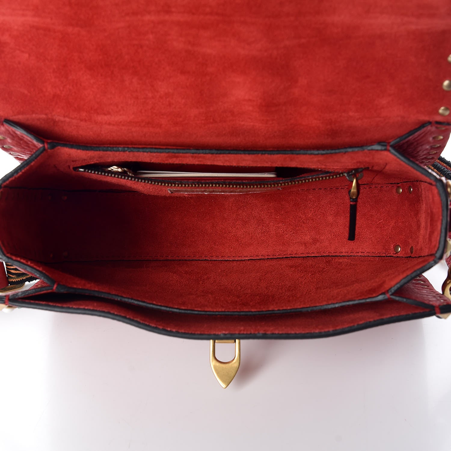 Valentino Garavani Calfskin Enchanted Wonderland Medium Guitar Strap Rockstud Rolling Flap Saddle Bag Rosso Valentino 7 of 9