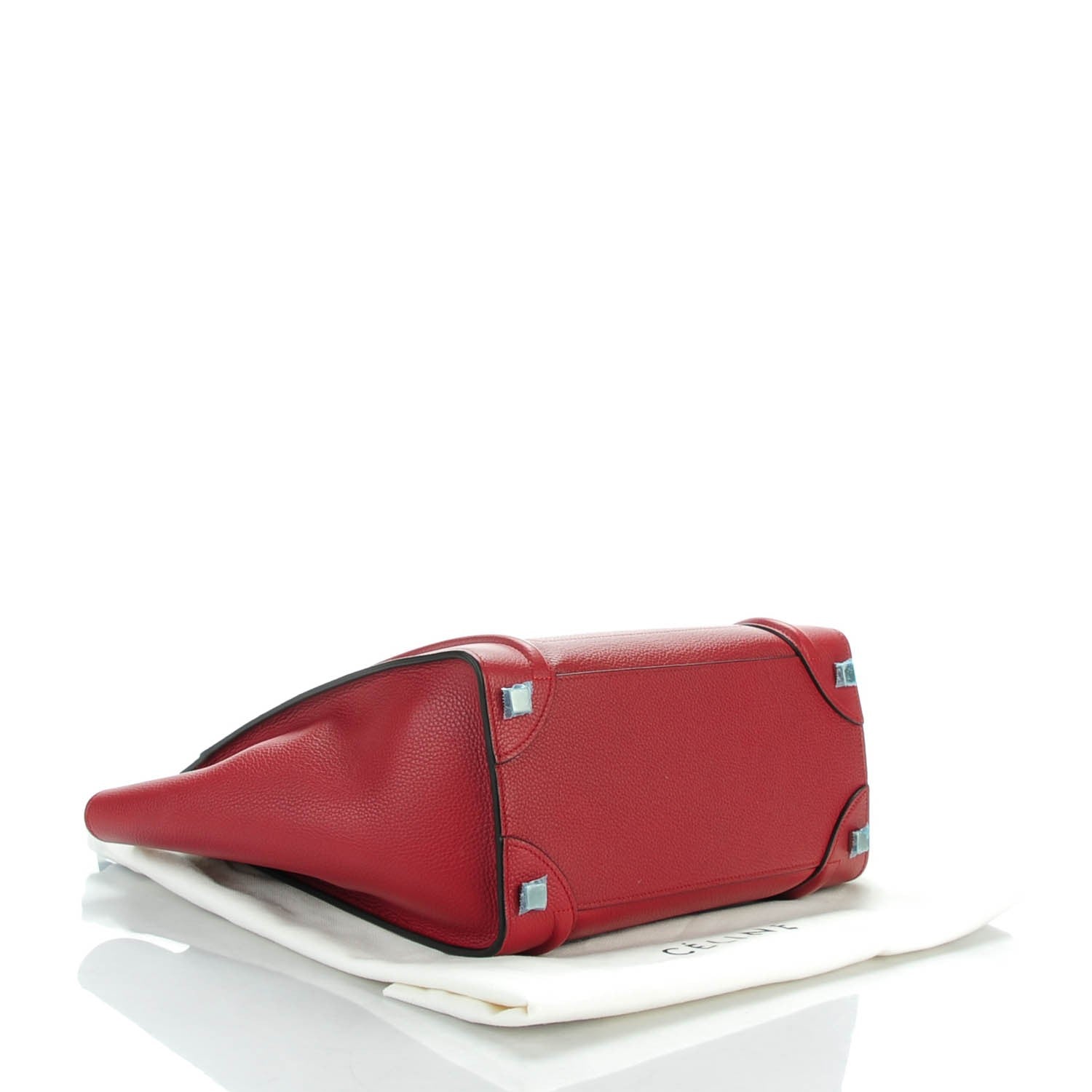 Celine Drummed Calfskin Micro Luggage Merlot 4 of 7