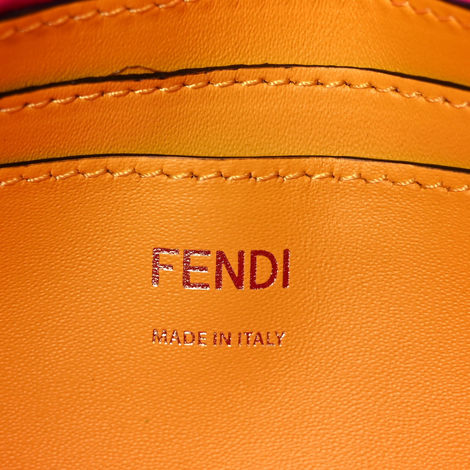 Fendi X SARAH COLEMAN Glazed Canvas Vitello King FF Vertigo Mini Baguette 1997 Mimosa White 6 of 8