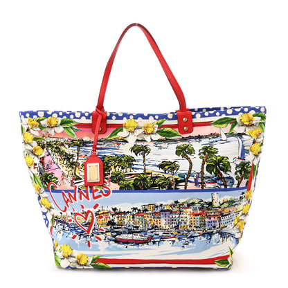 Dolce & Gabbana Canvas Cannes Printed Tote Multicolor 1 of 9