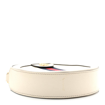 Gucci Textured Calfskin Web Mini Ophidia Round Shoulder Bag Mystic White 4 of 11