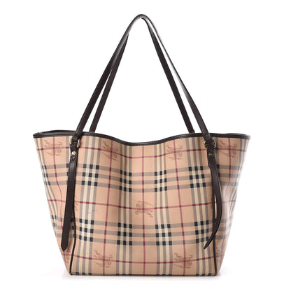 Burberry Haymarket Check Large Canterbury Tote Chocolate 1 of 13