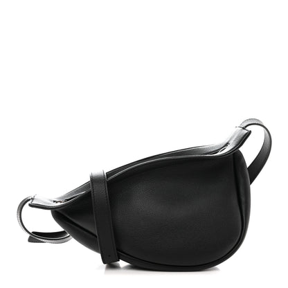 The Row Grained Calfskin Small Slouchy Banana Bag Black 1 of 10