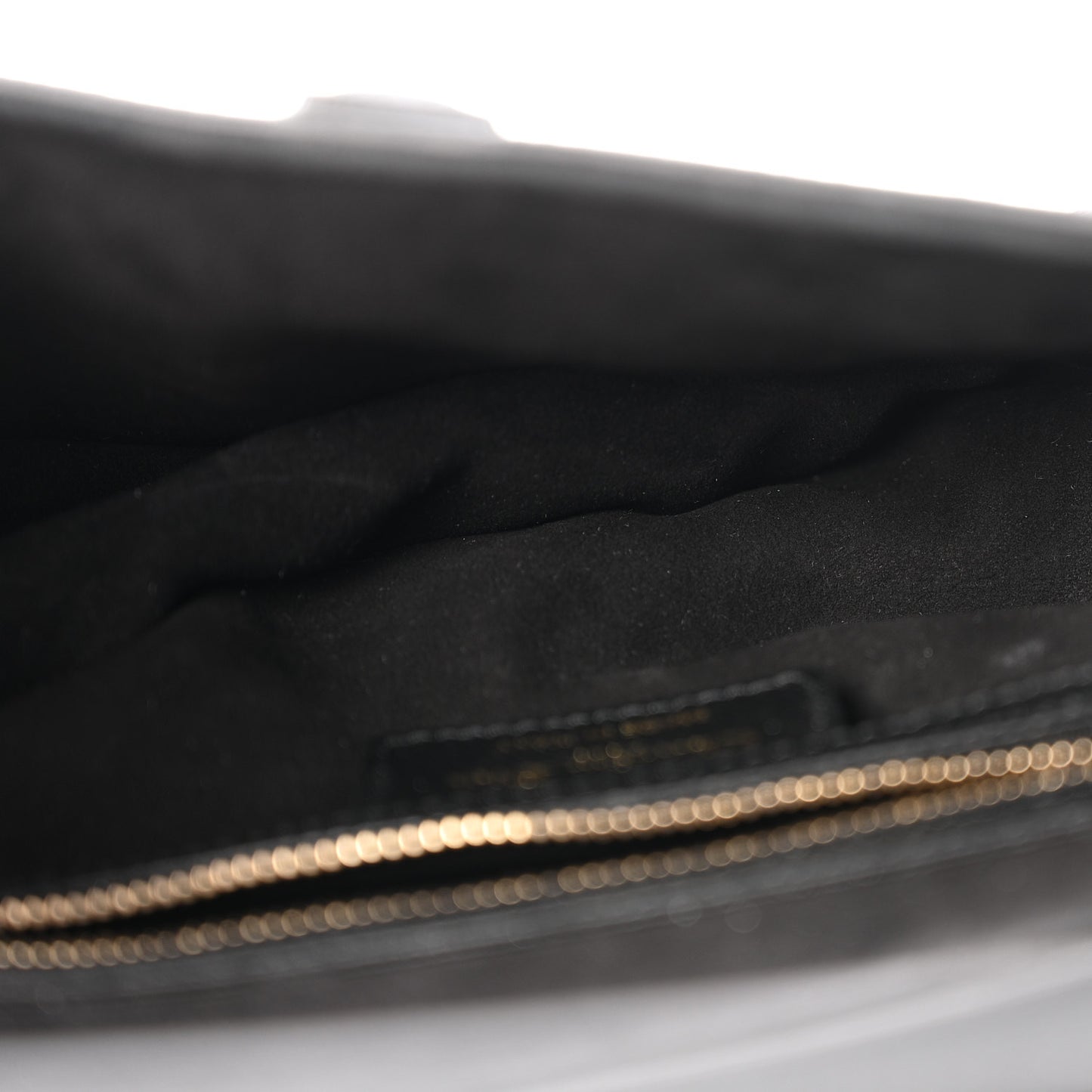 Grained Calfskin Saddle Bag With Strap Black