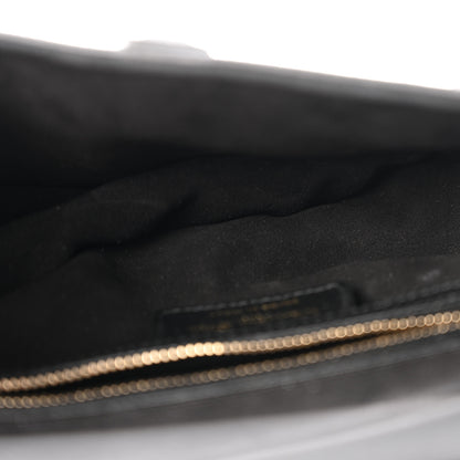 Christian Dior Grained Calfskin Saddle Bag With Strap Black 5 of 14