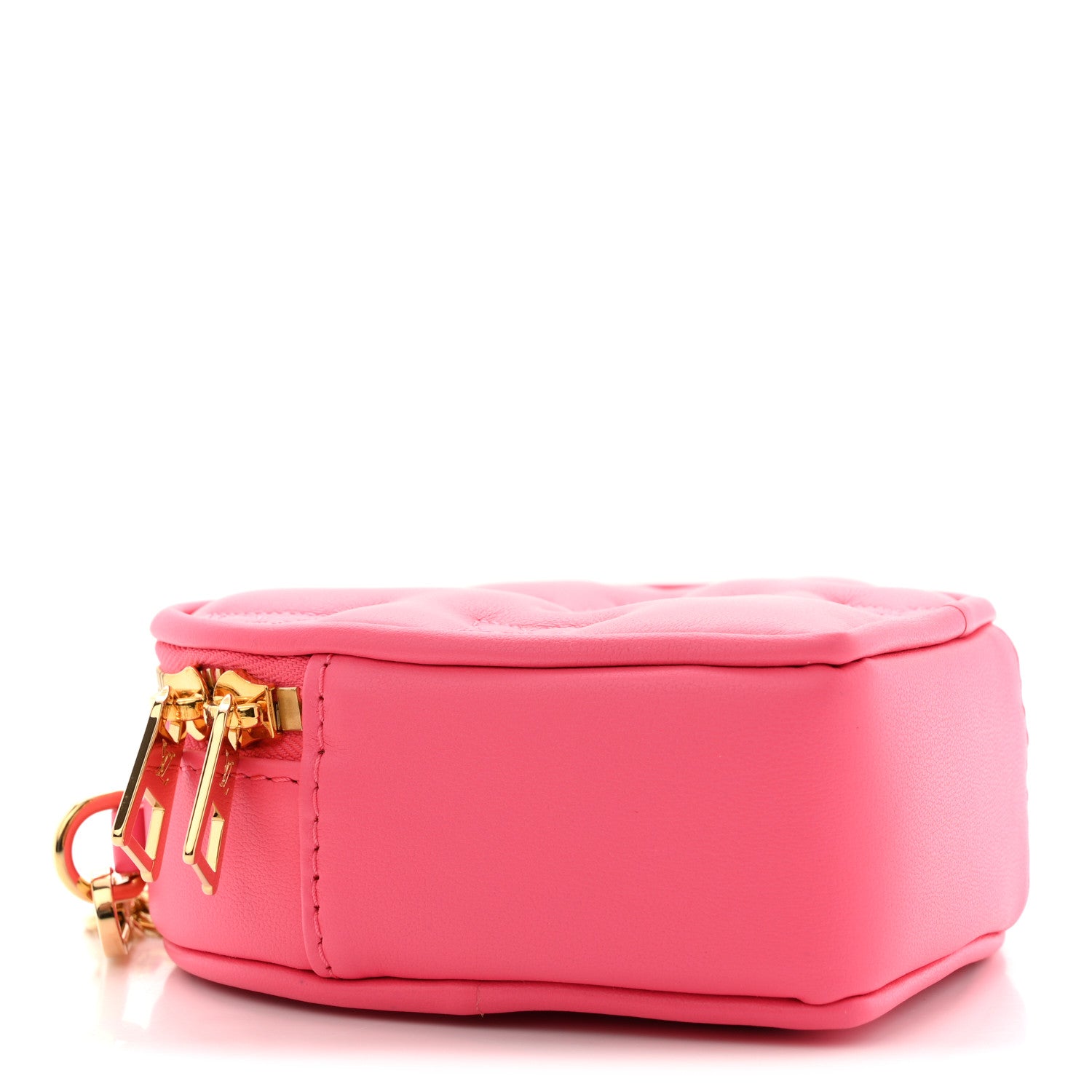 Louis Vuitton Calfskin Embroidered Monogram Pop My Heart Bag Pouch Dragon Fruit Pink 4 of 10
