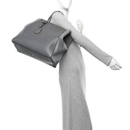 Fendi Vitello Large 2Jours Tote Grigio Grigio Chiaro 2 of 11
