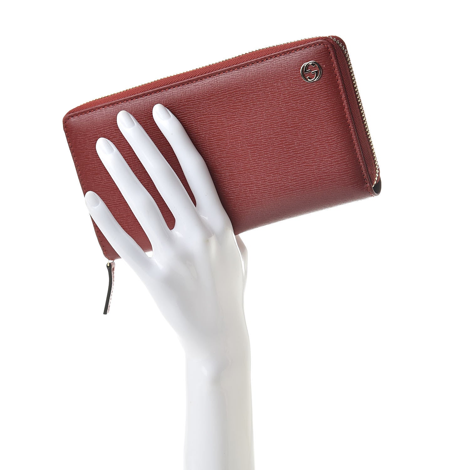 Gucci Calfskin Large Betty Zip Around Wallet Red 2 of 8