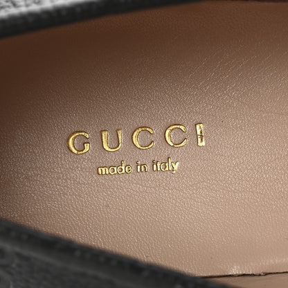Gucci Piuma Calfskin Embossed Womens Platform Lug Sole Loafers 40 Black 8 of 10