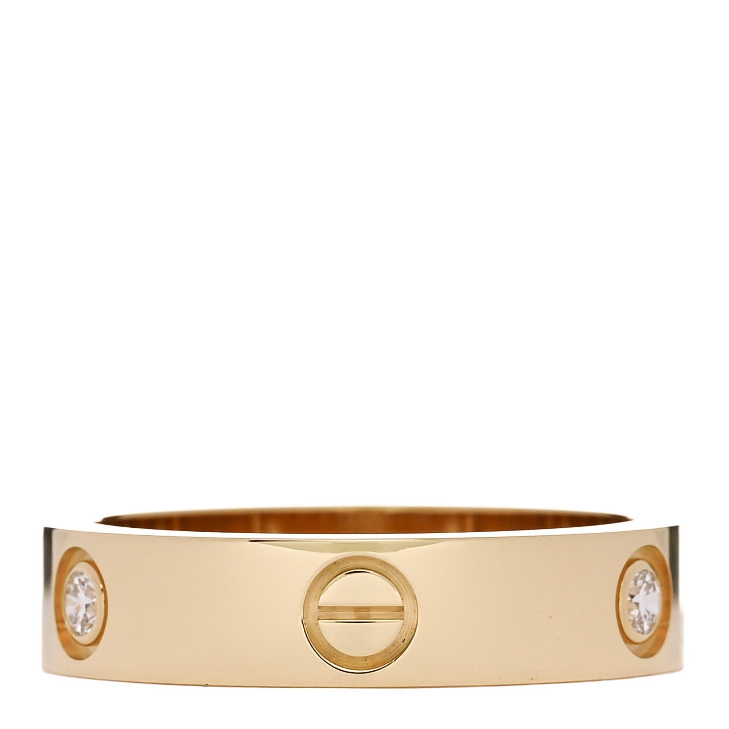 Cartier 18K Yellow Gold 3 Diamond 5.5mm LOVE Ring 64 10.75 3 of 5