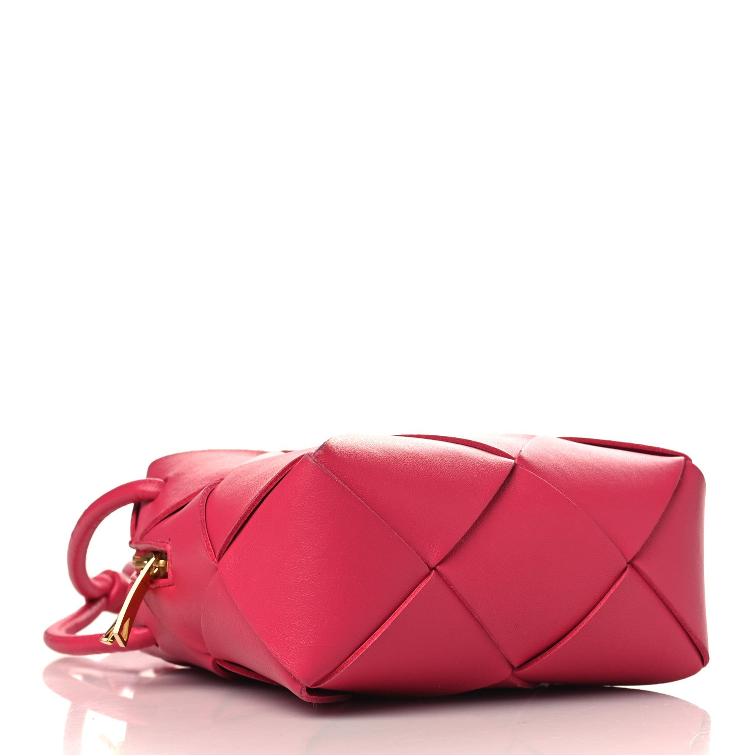 Bottega Veneta Lambskin Maxi Intrecciato Mini Cassette Camera Bag Cranberry 4 of 9