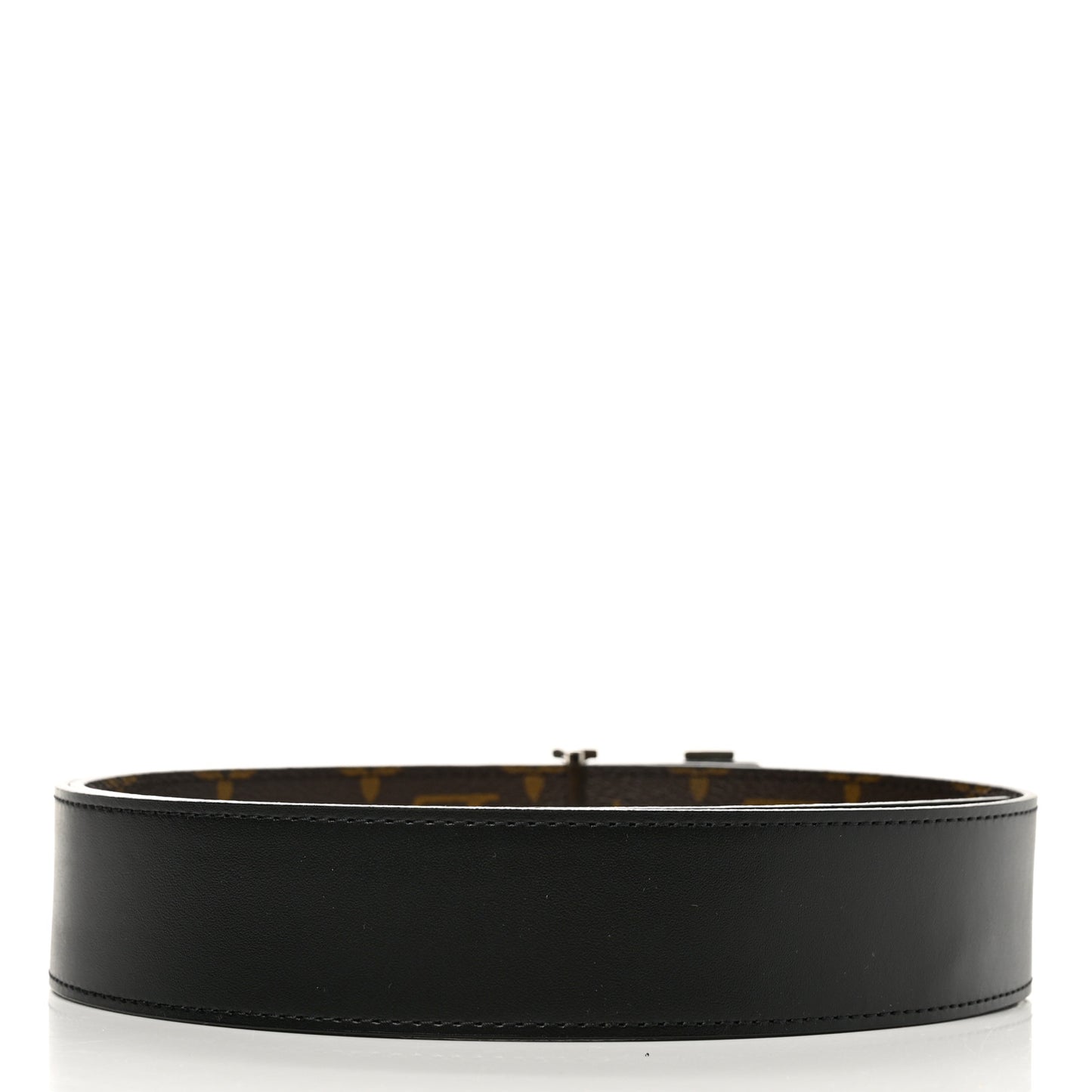 Calfskin Monogram 40mm LV Initiales Reversible Belt 90 36 Black