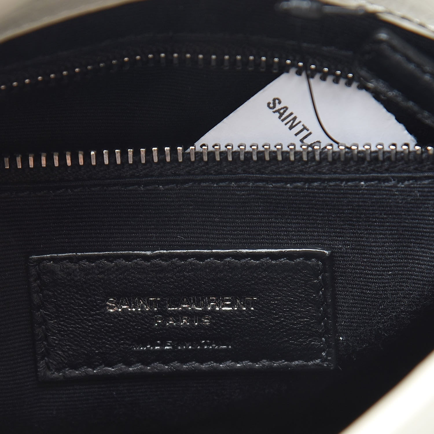 Saint Laurent Crinkled Calfskin Matelasse Monogram Niki Chain Wallet Crema Soft 6 of 11