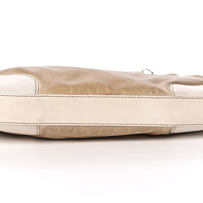 Prada Canvas Calfskin Chain Hobo Cera 14 of 17