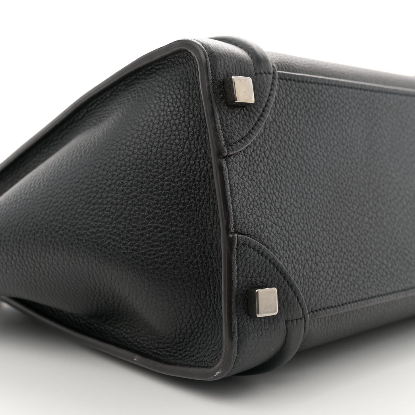 Drummed Calfskin Micro Luggage Black