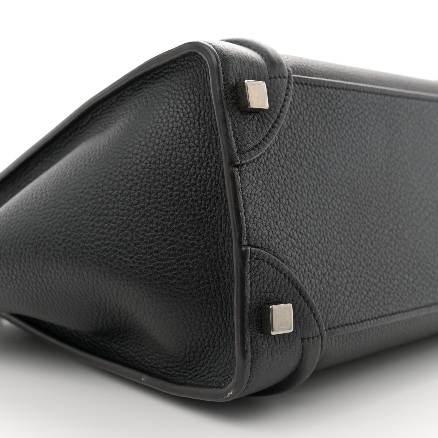 Celine Drummed Calfskin Micro Luggage Black 9 of 14
