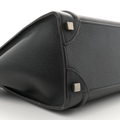 Celine Drummed Calfskin Micro Luggage Black 9 of 14
