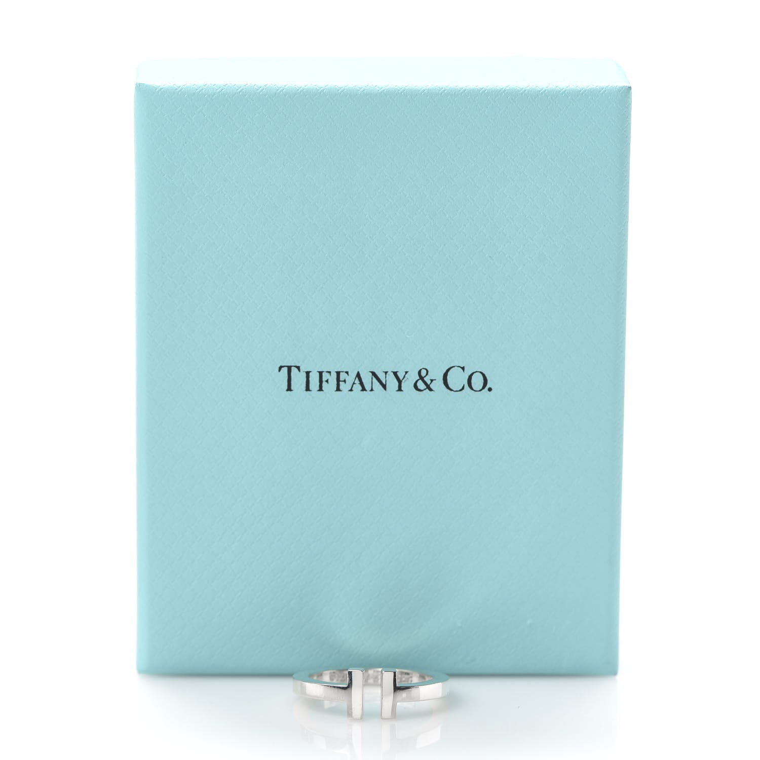 Tiffany Sterling Silver T Square Ring 61 9.5 5 of 5