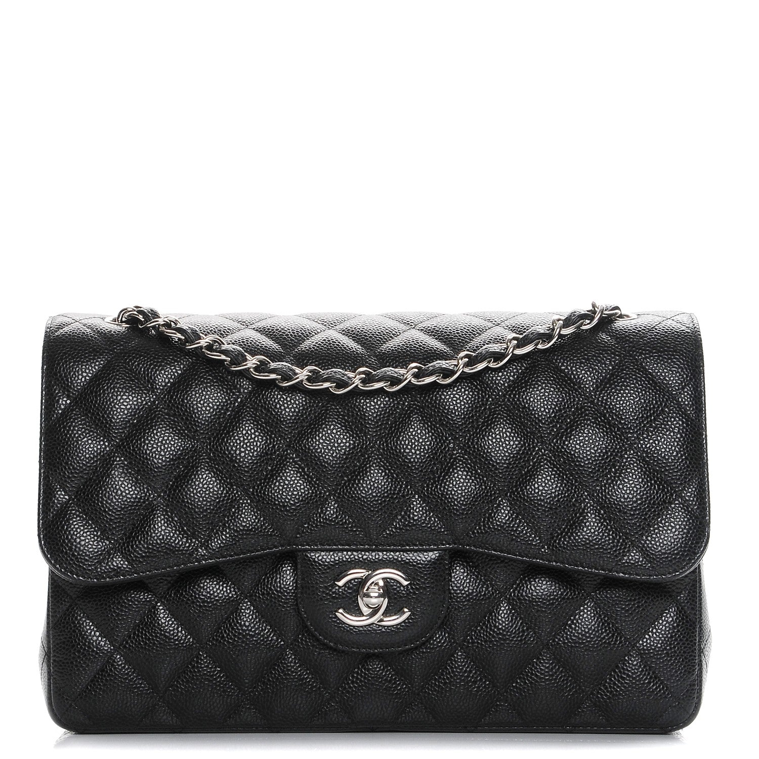 Chanel Caviar Quilted Jumbo Double Flap Black 1 of 9