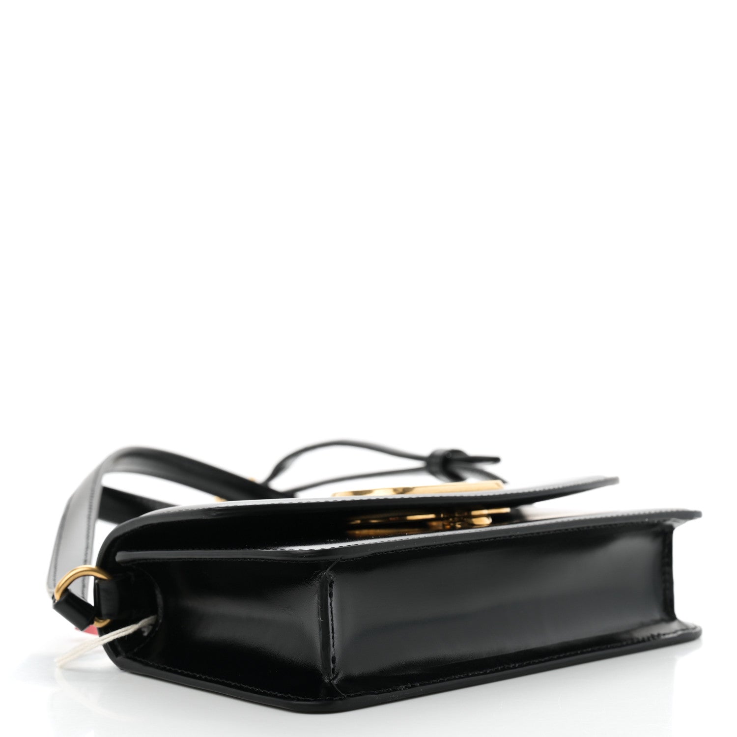 Valentino Garavani Shiny Calfskin Vlogo Small Shoulder Bag Black 4 of 9