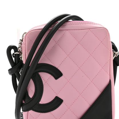 Chanel Calfskin Quilted Small Cambon Messenger Pink Black 8 of 10