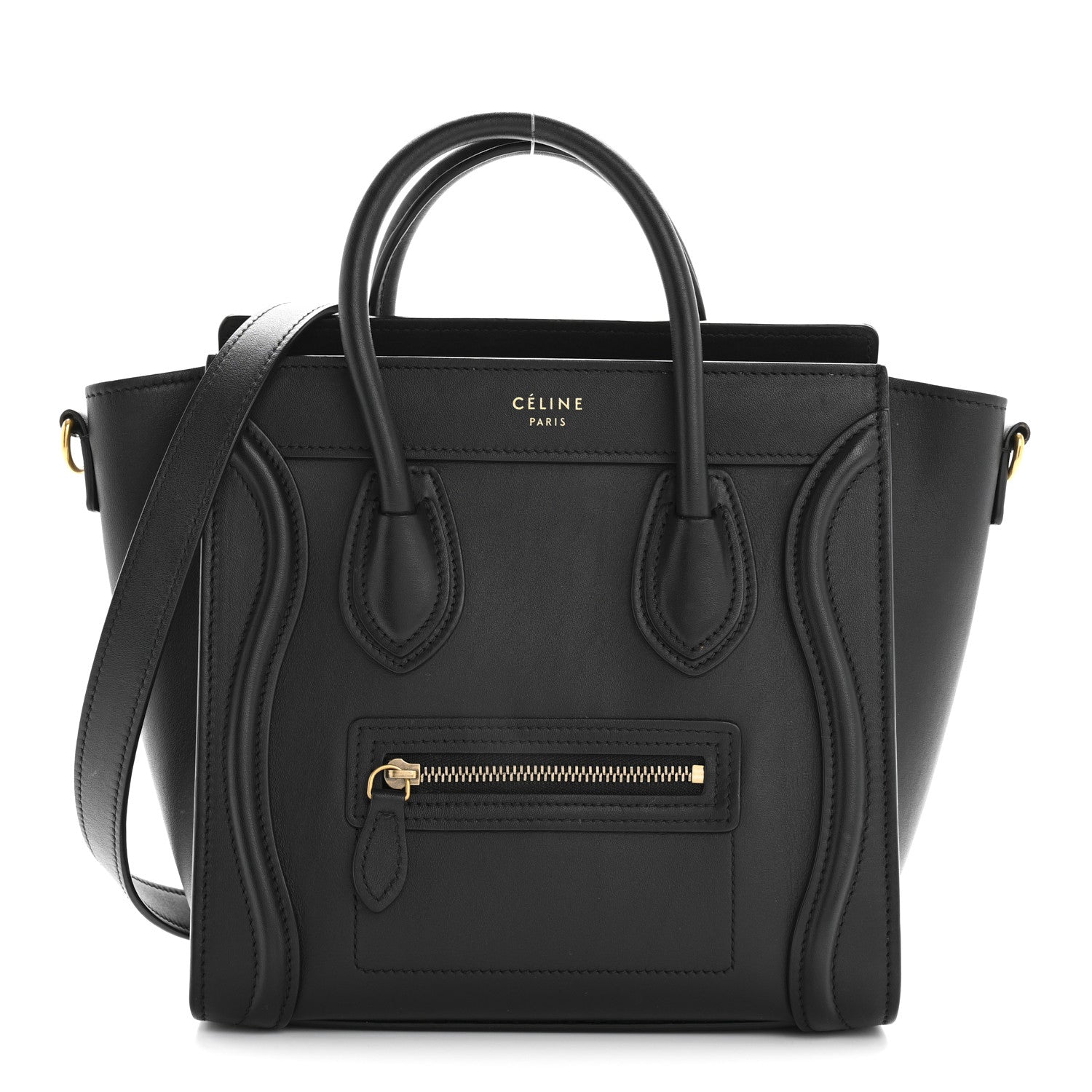 Celine Smooth Calfskin Nano Luggage Black 1 of 16