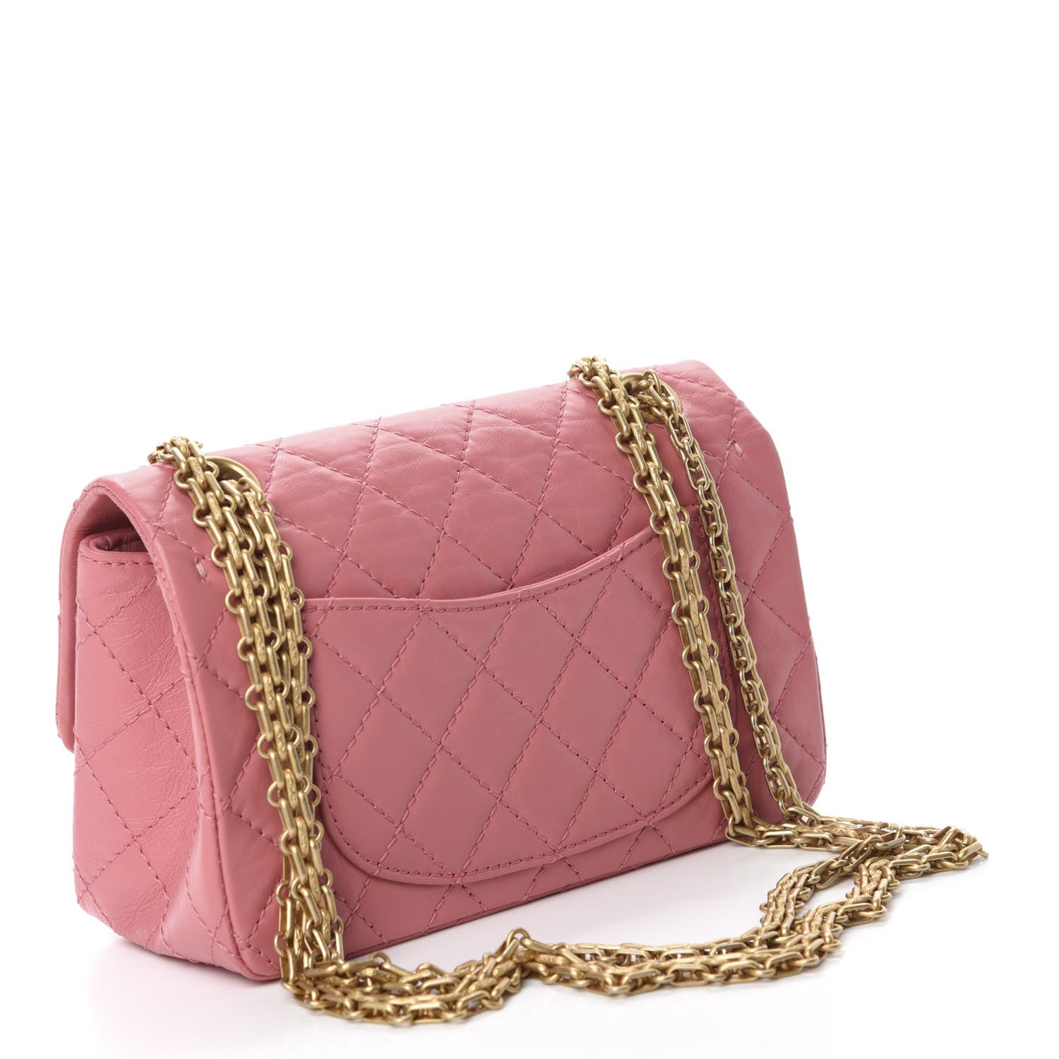 Chanel Aged Calfskin Quilted 2.55 Reissue Mini Flap Pink 3 of 11
