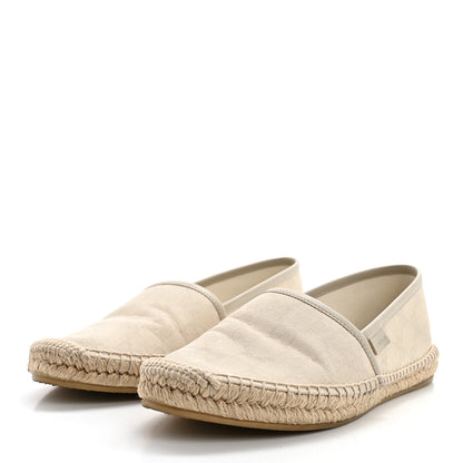Gucci Washed Cotton Miro Soft Calfskin GG Monogram Espadrilles 37.5 White Mystic White 3 of 9