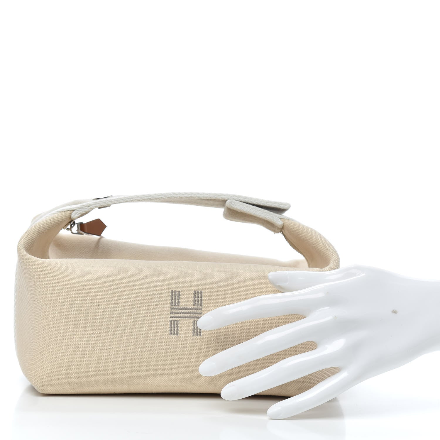 Hermes Canvas Small Bride-A-Brac Pouch Natural 2 of 8