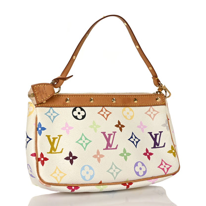 Louis Vuitton Monogram Multicolor Pochette Accessories White 3 of 6