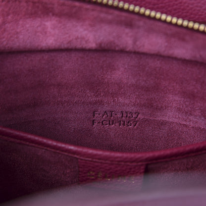 Celine Drummed Calfskin Nano Luggage Plum 8 of 10