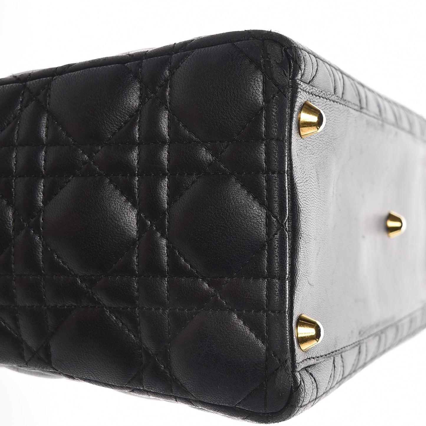 Lambskin Cannage Large Lady Dior Black