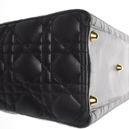 Christian Dior Lambskin Cannage Large Lady Dior Black 11 of 13