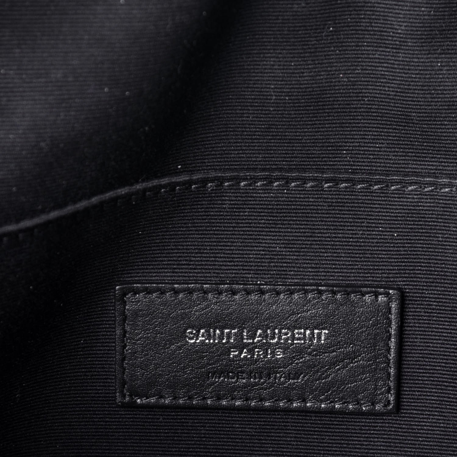 Saint Laurent Lizard Embossed Calfskin Belt Bag Black 5 of 8