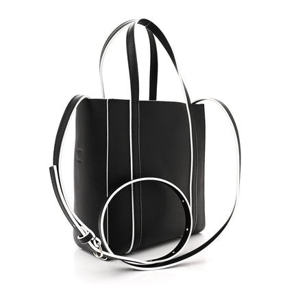 Balenciaga Smooth Calfskin Logo Double Sided XXS Everyday Tote Black White 3 of 12