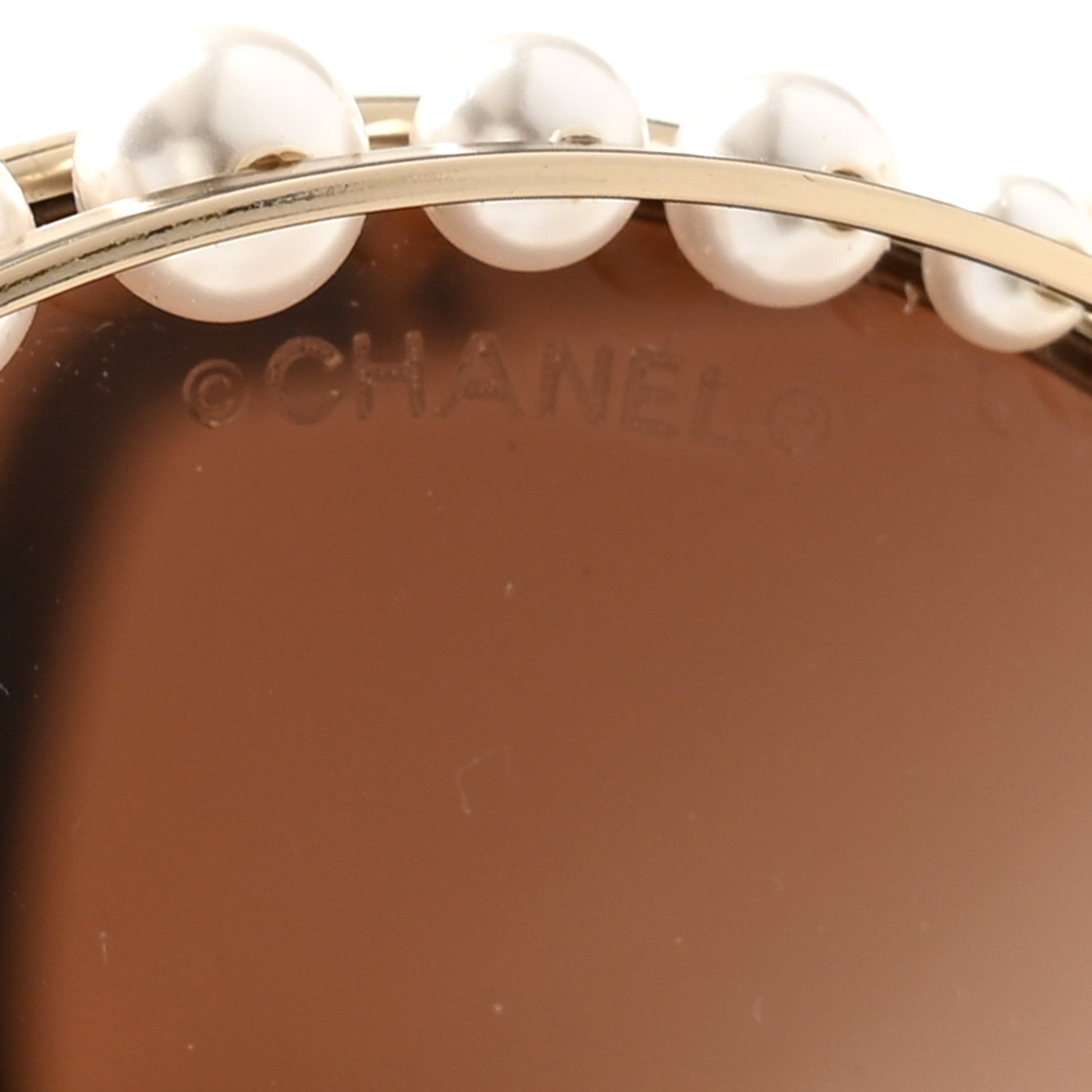 Chanel Pearl Round Sunglasses 4234-H Light Brown 7 of 8