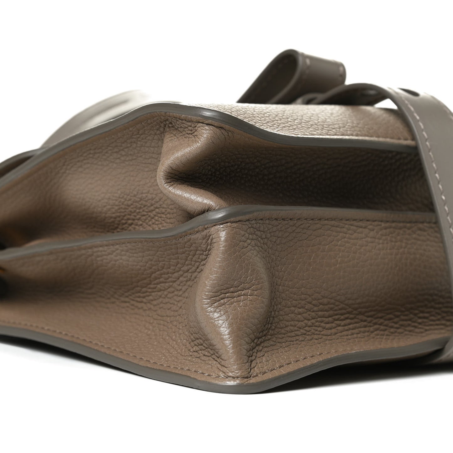 Shiny Grained Calfskin Medium Aby Day Shoulder Bag Motty Grey