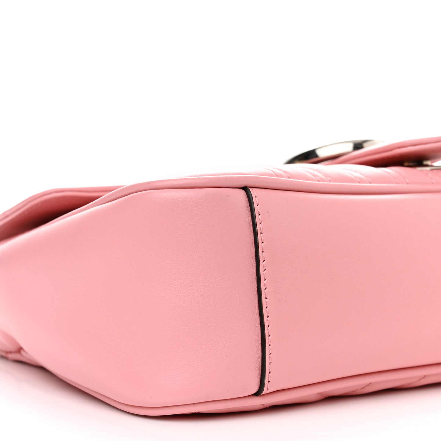 Calfskin Matelasse Small GG Marmont Shoulder Bag Wild Rose