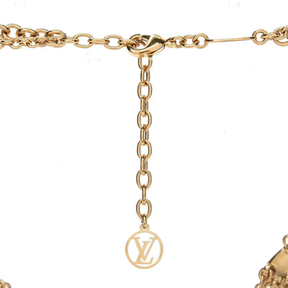 Louis Vuitton Trunkies Strass Necklace Gold 4 of 6