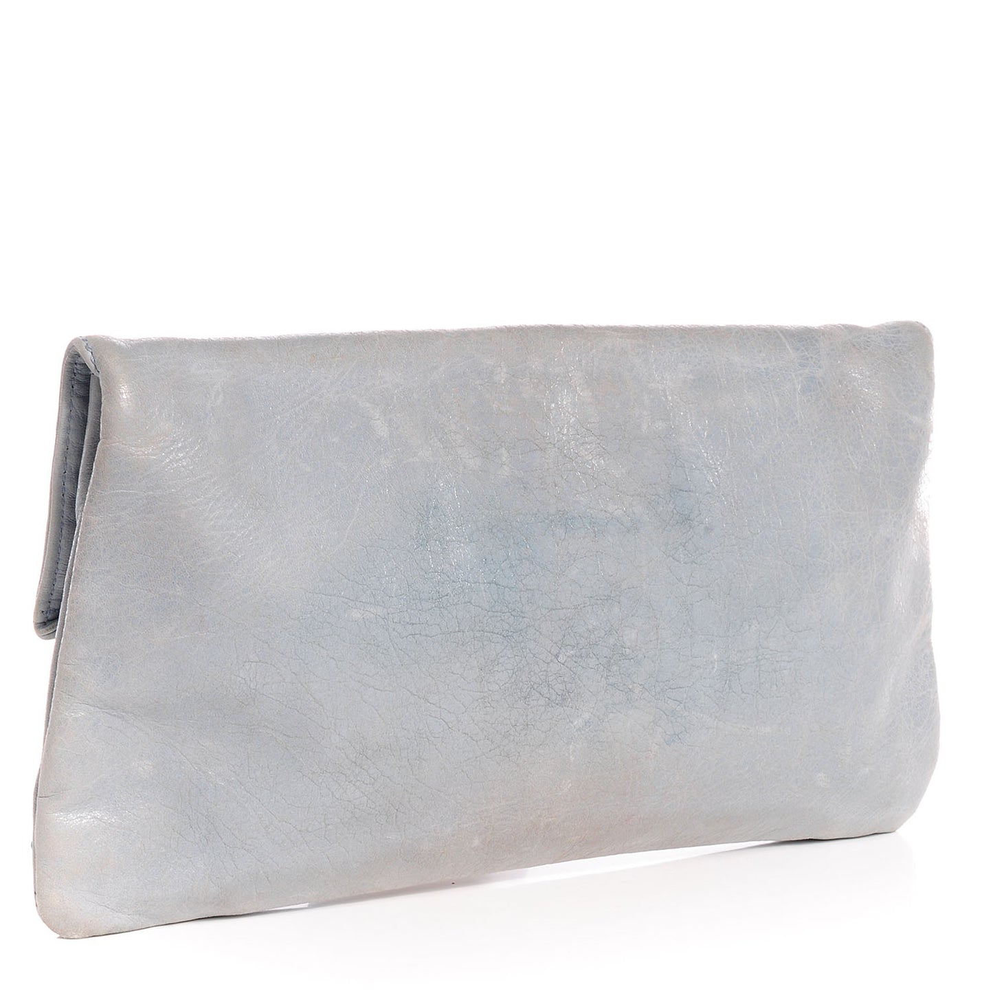 Agneau Giant 21 Silver Hardware Envelope Clutch Sky Blue