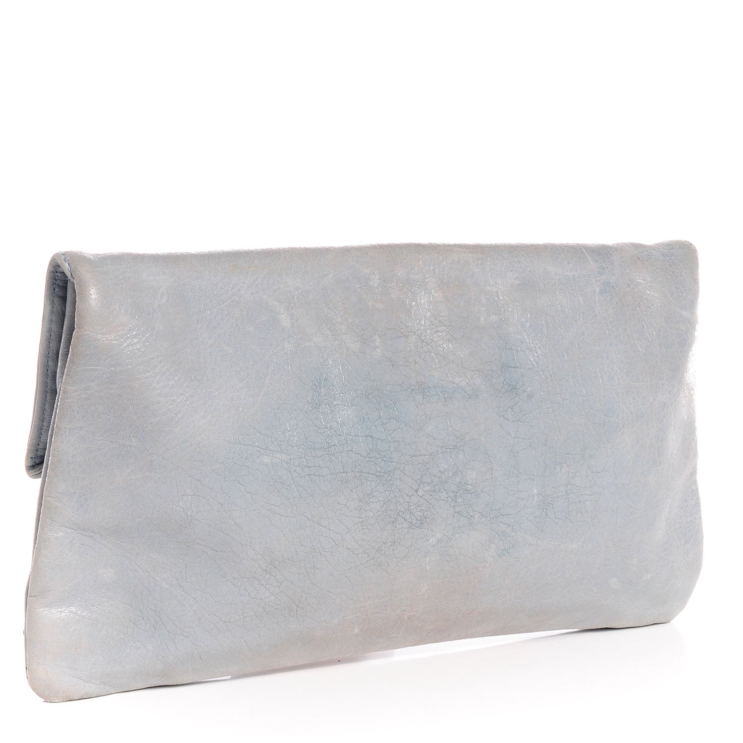 Balenciaga Agneau Giant 21 Silver Hardware Envelope Clutch Sky Blue 3 of 12
