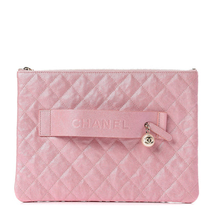 Chanel Iridescent Caviar Medium Night by the C Pouch Clutch Rose Pink 1 of 8