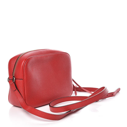 Gucci Pebbled Calfskin Small Soho Disco Bag Vibrant Red 3 of 11