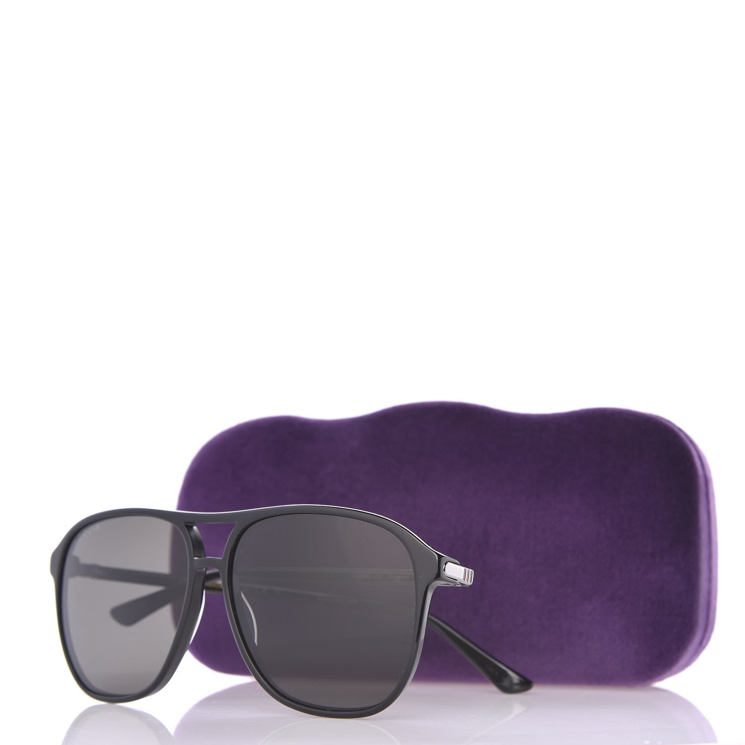 Gucci Polarized Aviator Web GG Sunglasses GG0016S Black 7 of 7
