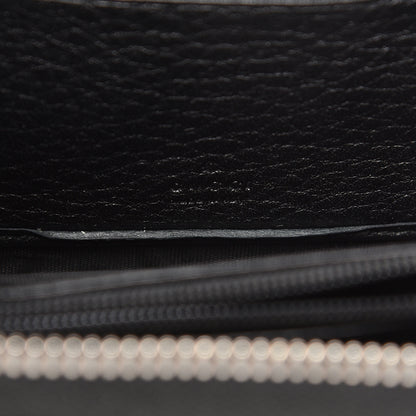 Gucci Pebbled Calfskin Studded Soho Compact Disco Zip Around Wallet Black 6 of 14