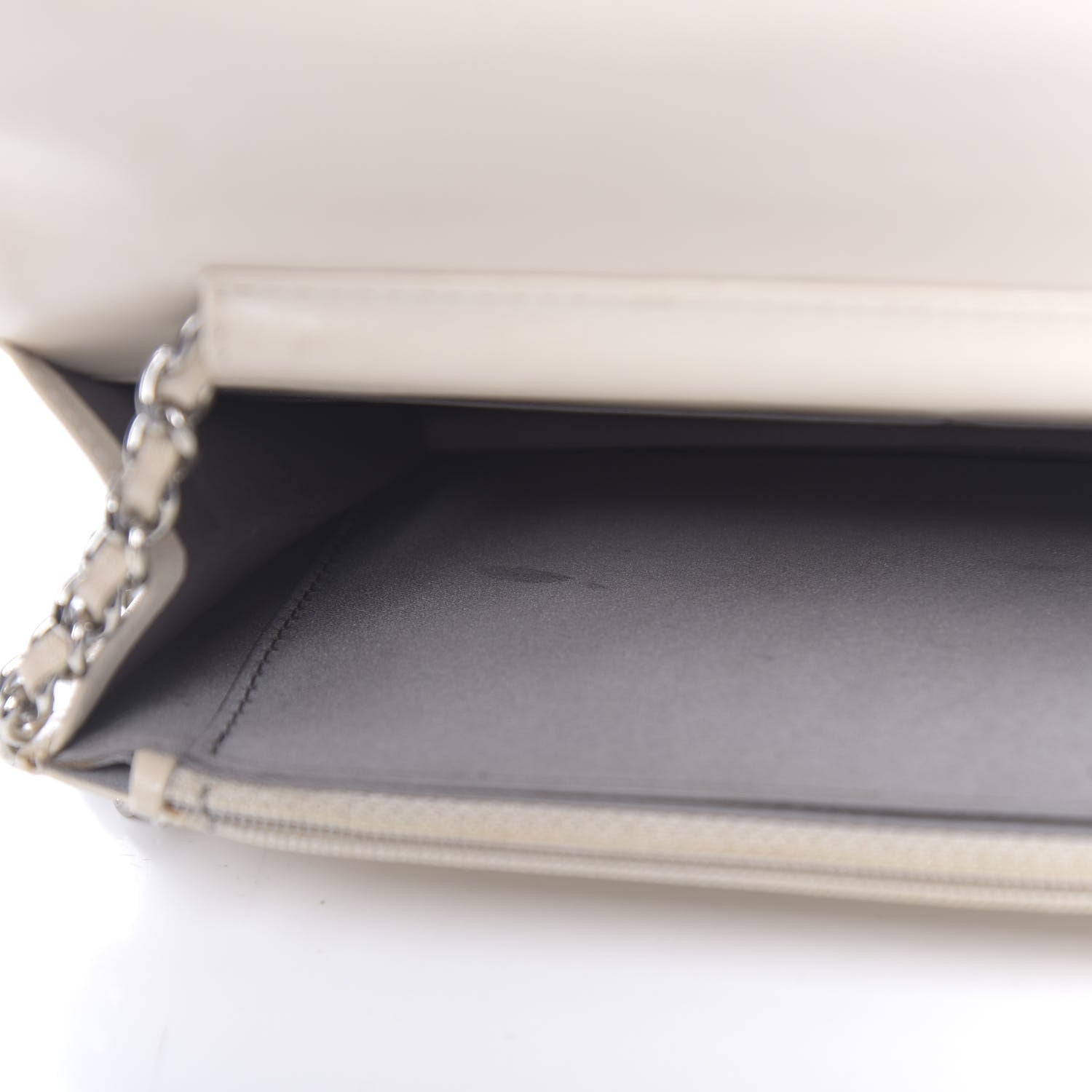 Chanel Lambskin Studded CC Wallet On Chain WOC Beige 12 of 14