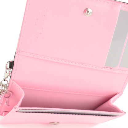 Christian Dior Lambskin Cannage Bi-Color Small Lady Dior Flap Card Holder Black Pink 4 of 8